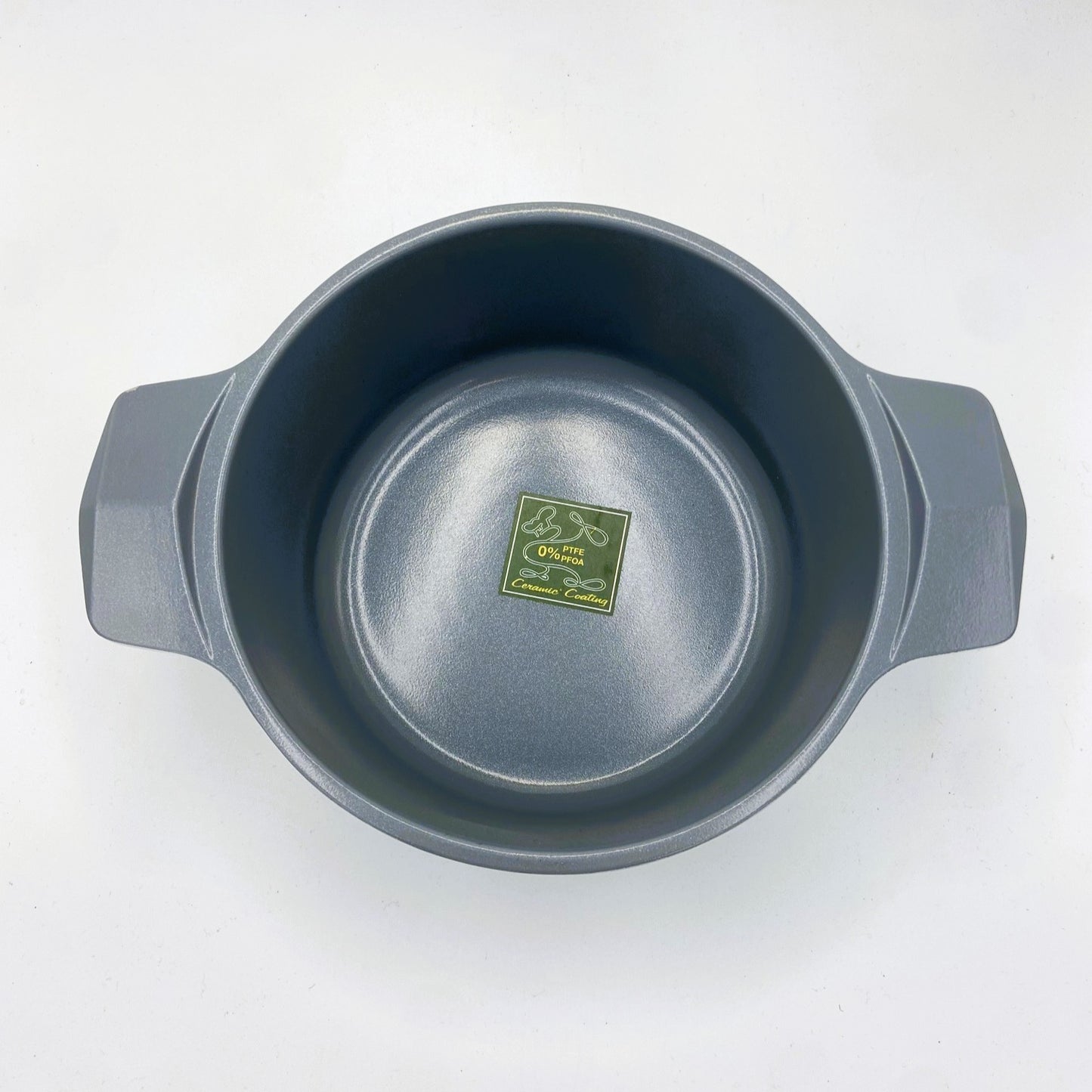 3 Quart Ceramic Non-Stick Diamond Cut Stock Pot with Lid - White