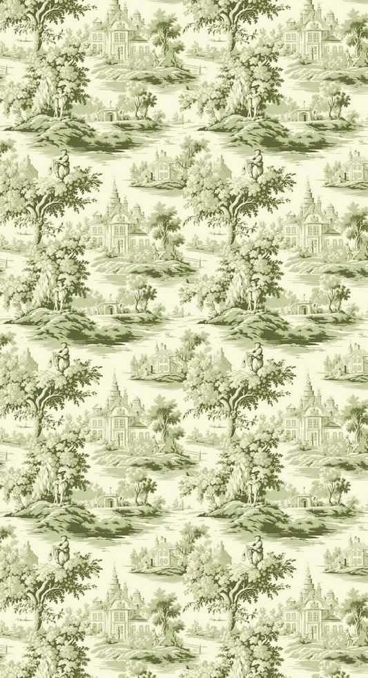 Green Toile Dinner/ Guest Napkins 16 Ct