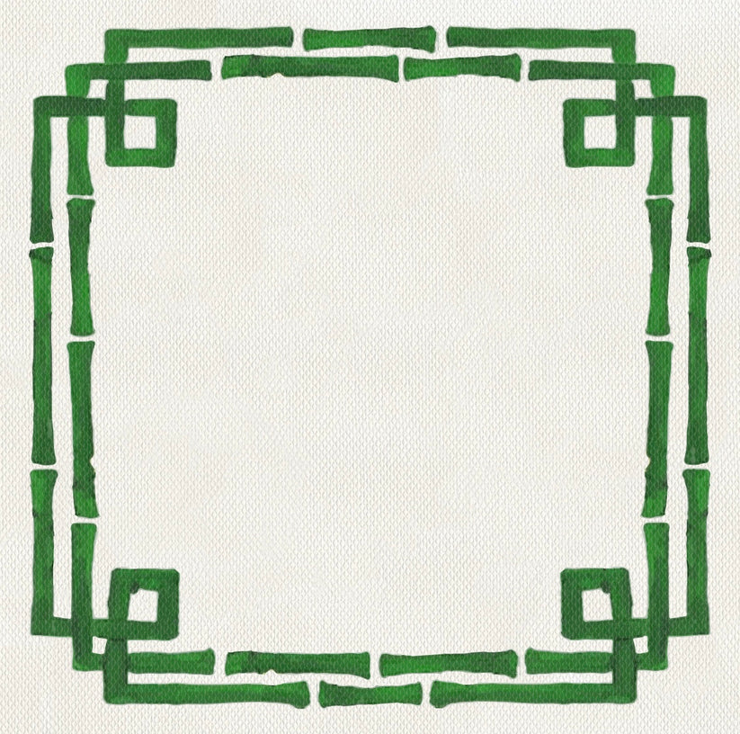 Bamboo Green Square Disposable Placemats/ Chargers - 24 Pack