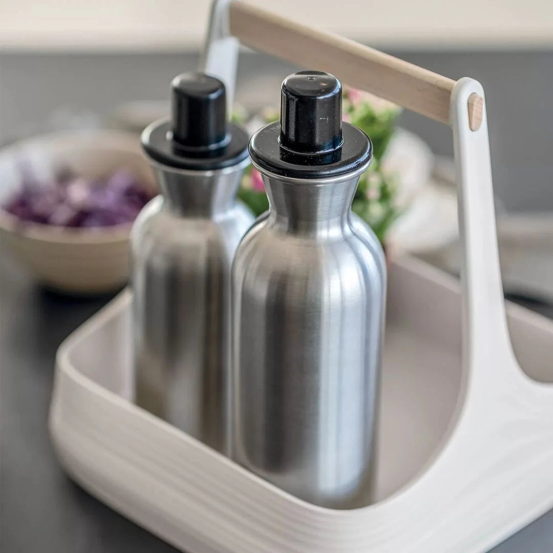 Perfect Dressing Oil/ Vinegar Cruet -Stainless Steel Bottle Pourer 8.5 oz