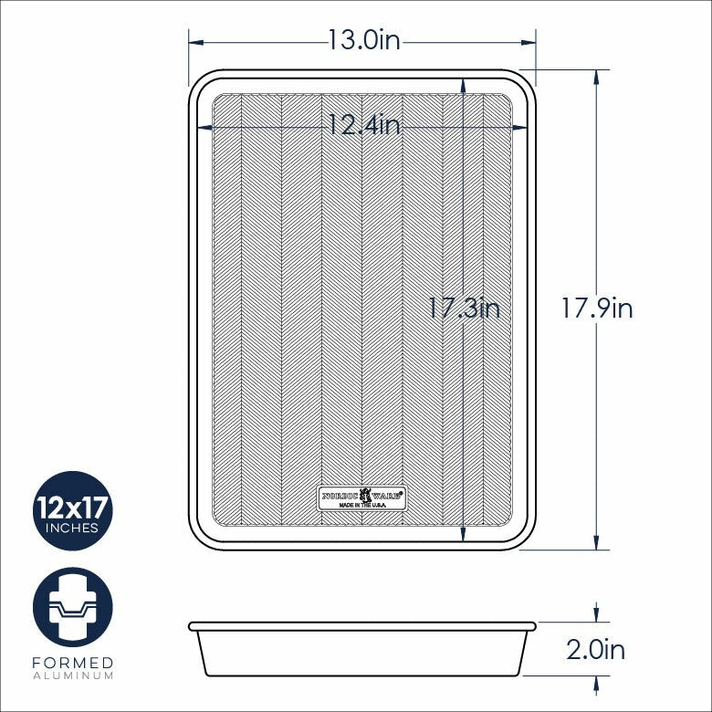 Naturals Prism Textured High Sided Sheet Cake Baking Pan 18" x 13"