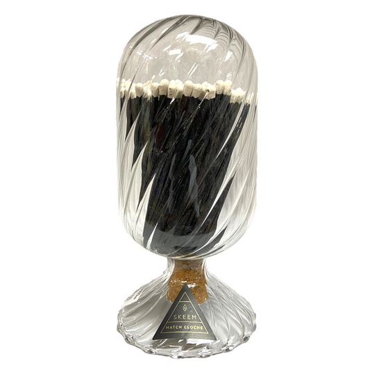 Ribbed Glass Bulb Tuxedo Matches with White Tips