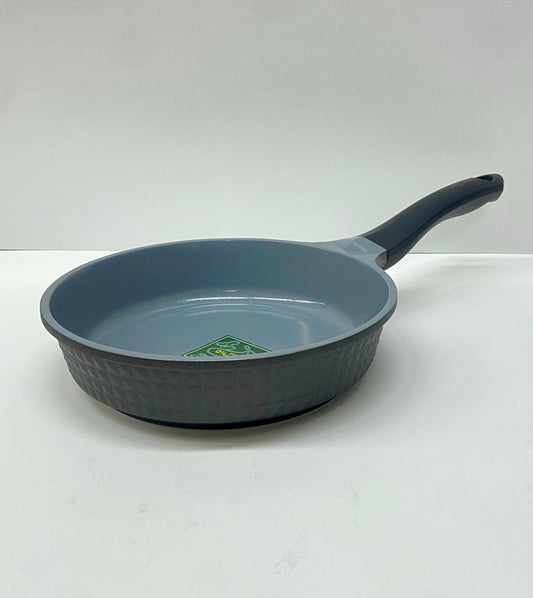 8" Inch Ceramic Non-Stick Fry Pan Diamond Cut - Blue