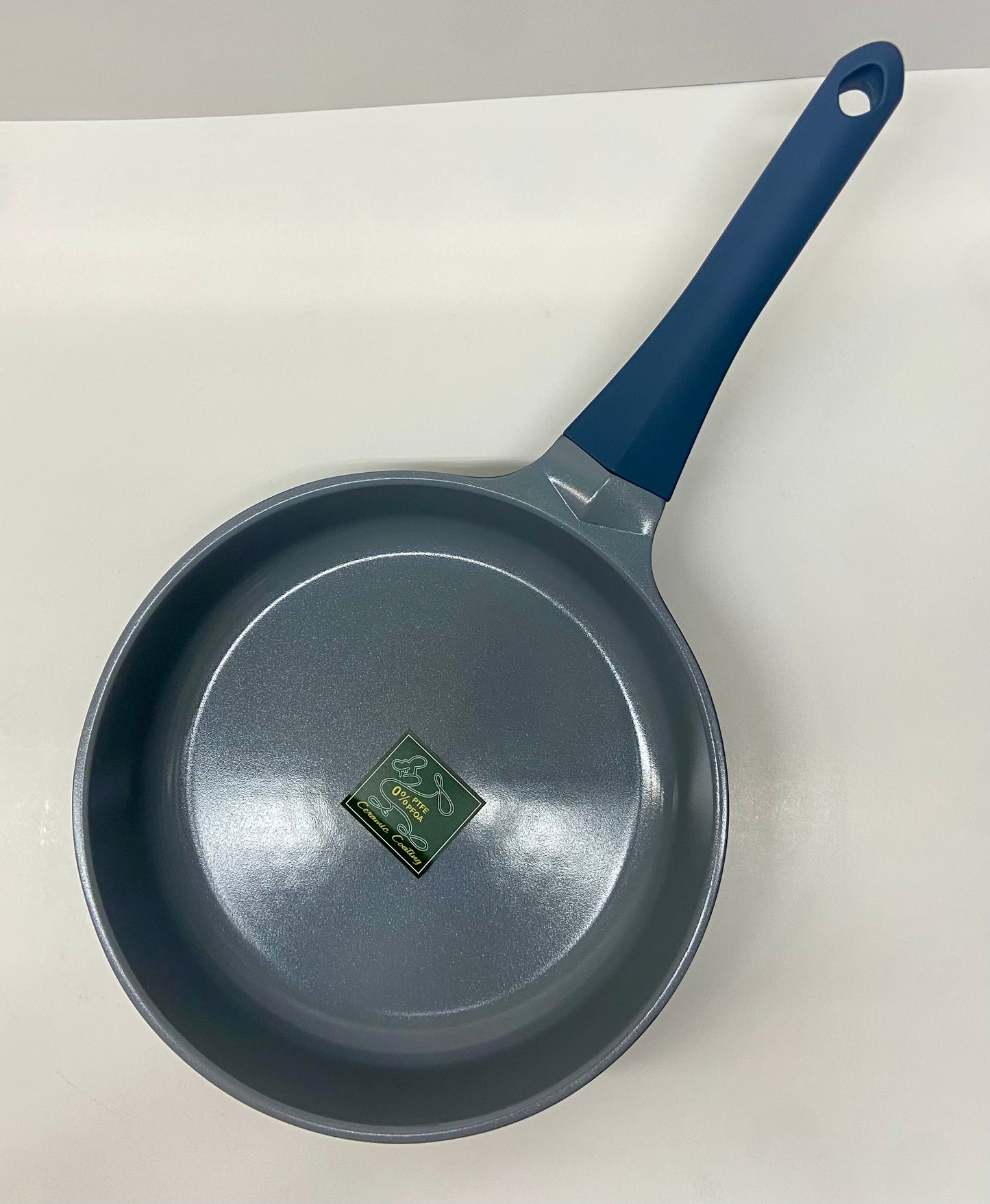 10" Inch Ceramic Non-Stick Fry Pan Diamond Cut - Blue