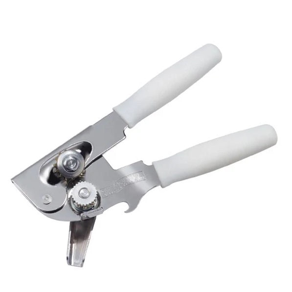Classic Swing-A-Way Heavy Duty Can Opener -Stainless Steel - White Handles