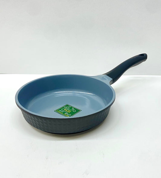 8" Inch Ceramic Non-Stick Fry Pan Diamond Cut - Blue