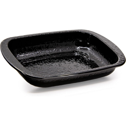 Enamelware Rectangular Baking Pan/ Roasting Dish 12" x 9"- Solid Black