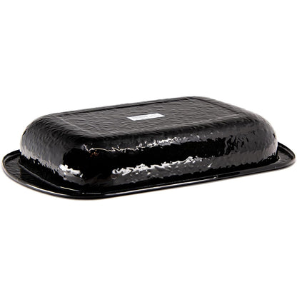Enamelware Rectangular Baking Pan/ Roasting Dish 12" x 9"- Solid Black