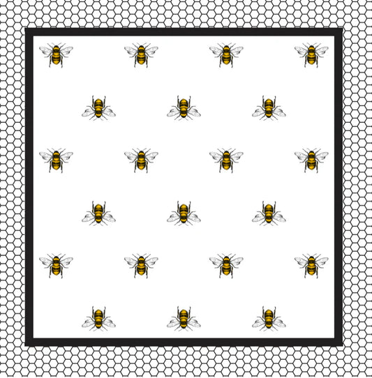 Bee Honeycomb Square Disposable Chargers - 24 Pack