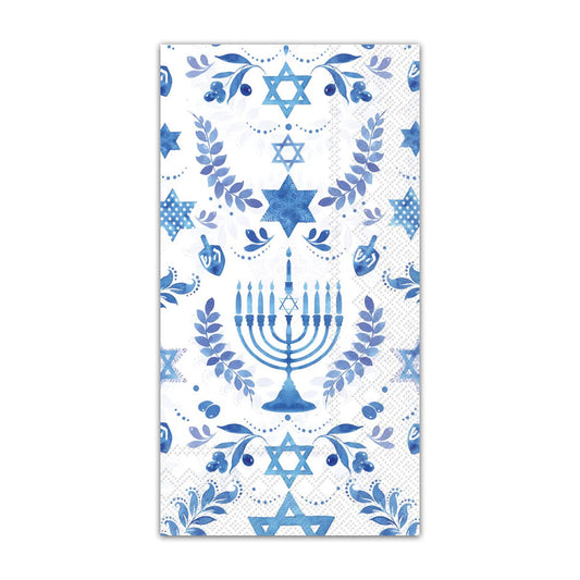 Festive Hanukkah Menorah Party Dinner/ Guest Napkins 16 Ct