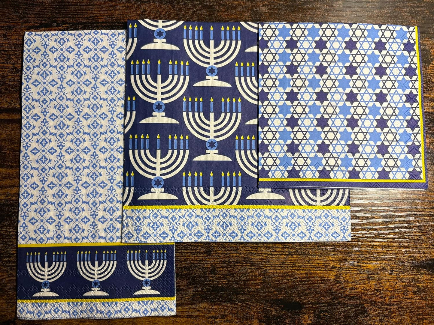 Festival of Lights Hanukkah Dinner/ Guest Napkins 16 Ct