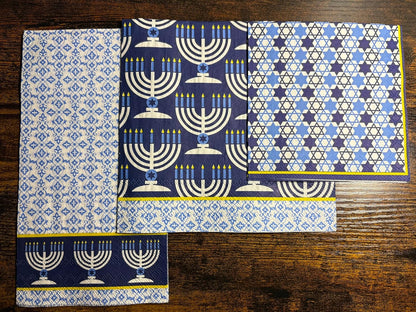 Festival of Lights Hanukkah Dinner/ Guest Napkins 16 Ct