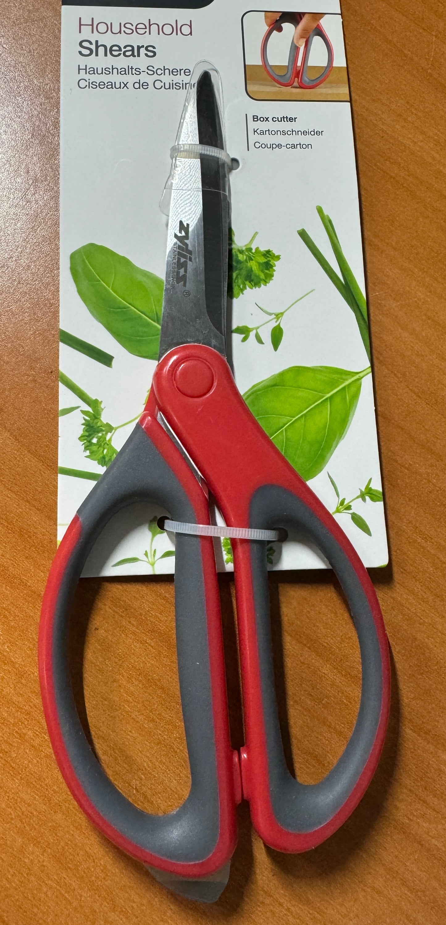 Red meat kitchen scissors