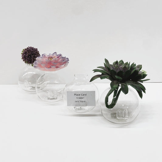Be Seated Place Card Holder & Flower Bud Vase -Set of 4