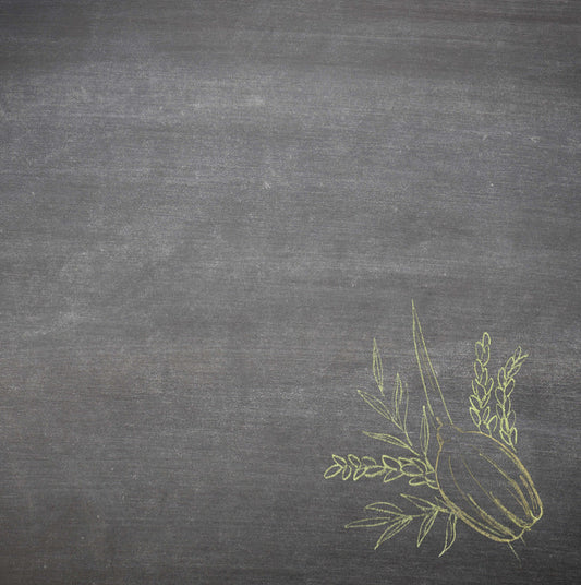 Chalkboard Lulav & Etrog Square Disposable Chargers - 24 Pack