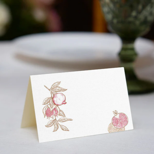 Maron Pom Floral Place Cards - 24 Pack