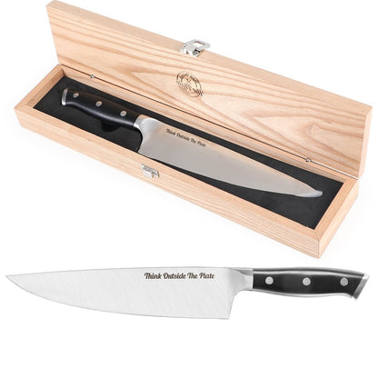Think Outside the Plate 8" inch Chef's Knife with Black Handle