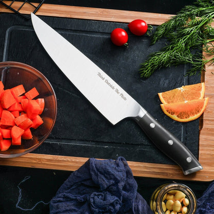 Think Outside the Plate 8" inch Chef's Knife with Black Handle