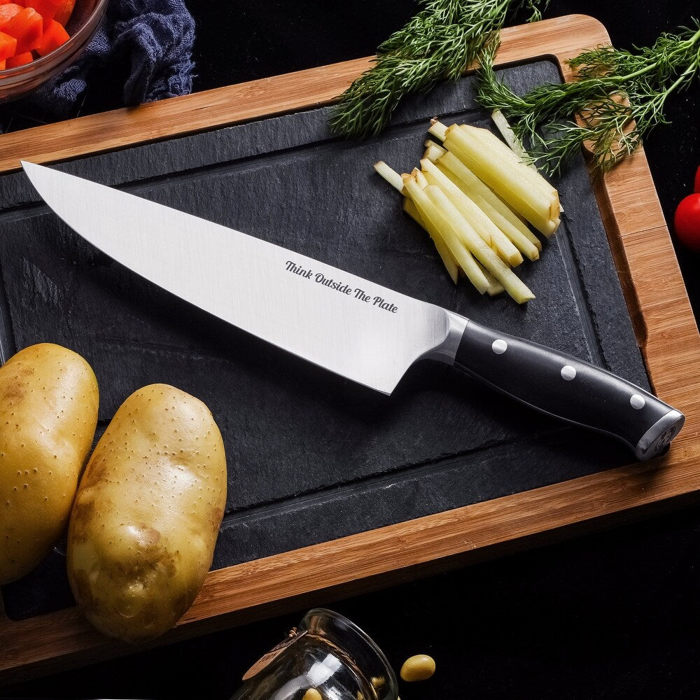 Think Outside the Plate 8" inch Chef's Knife with Black Handle