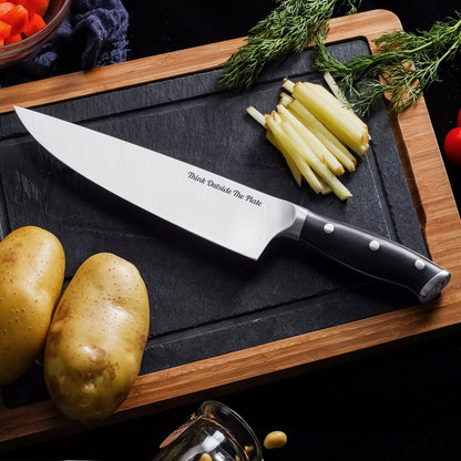 Think Outside the Plate 8" inch Chef's Knife with Black Handle