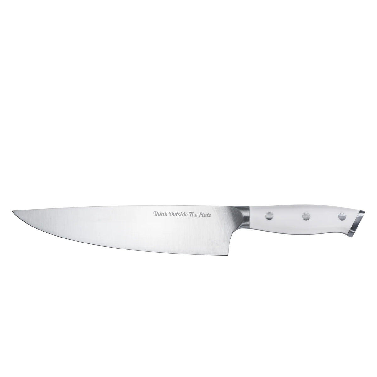 Think Outside the Plate 8" inch Chef's Knife with White Handle