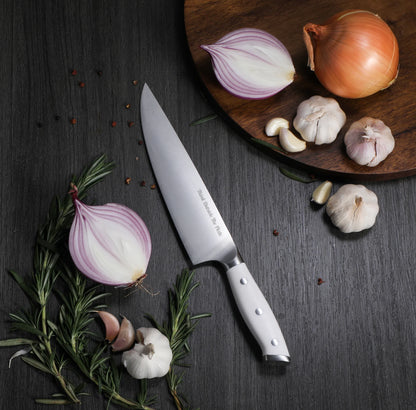 Think Outside the Plate 8" inch Chef's Knife with White Handle
