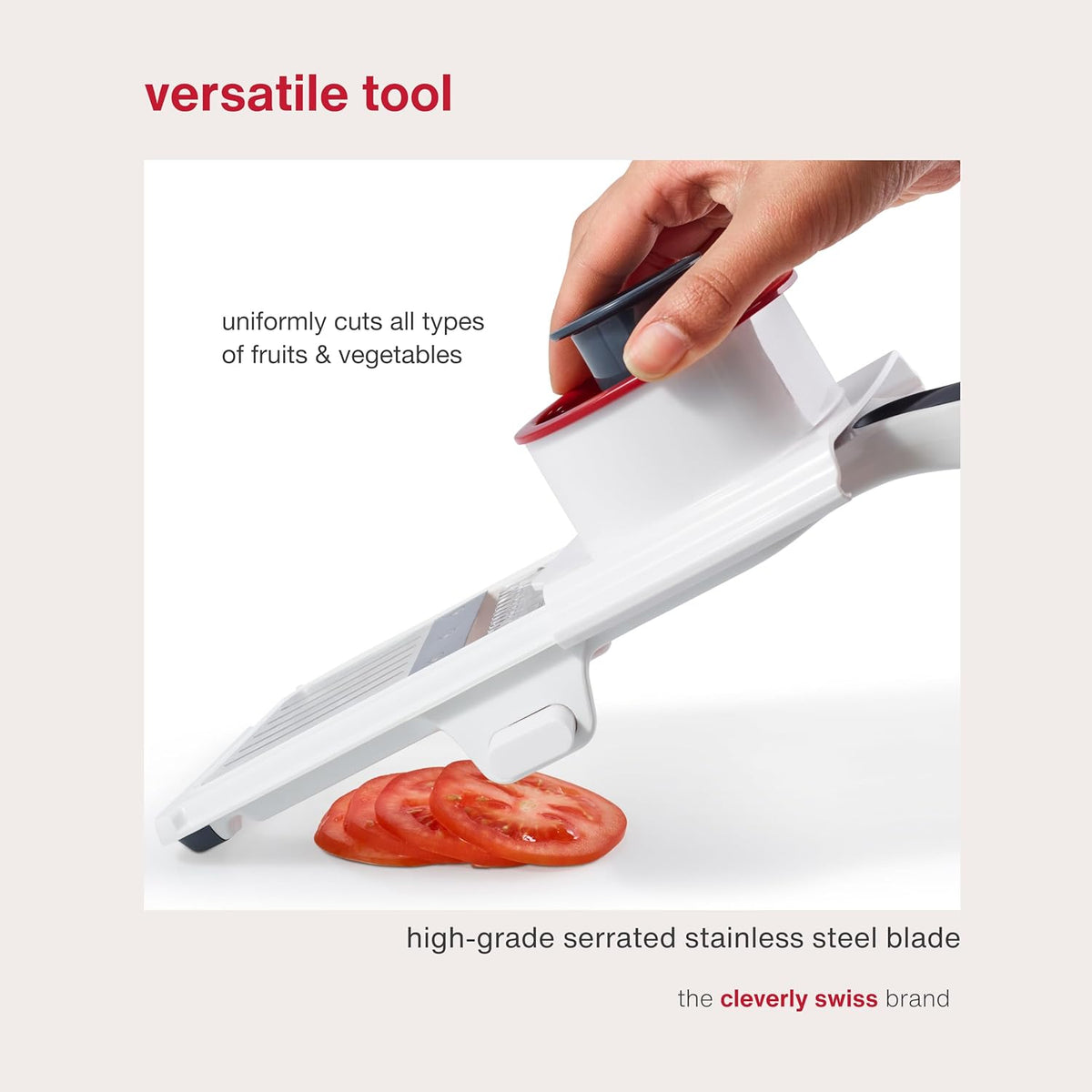 Easy Control Handheld Multi Slicer - Adjustable Thickness -Slice & Julienne