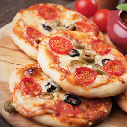 Nonstick Stainless 4pc Mini Pizza Pan Set 7" w/Perforated Bottom- Oven Safe