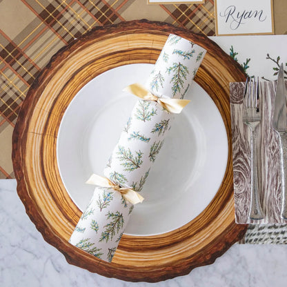 Cut Wood Die Cut Disposable Placemats/ Chargers - 12 Pack