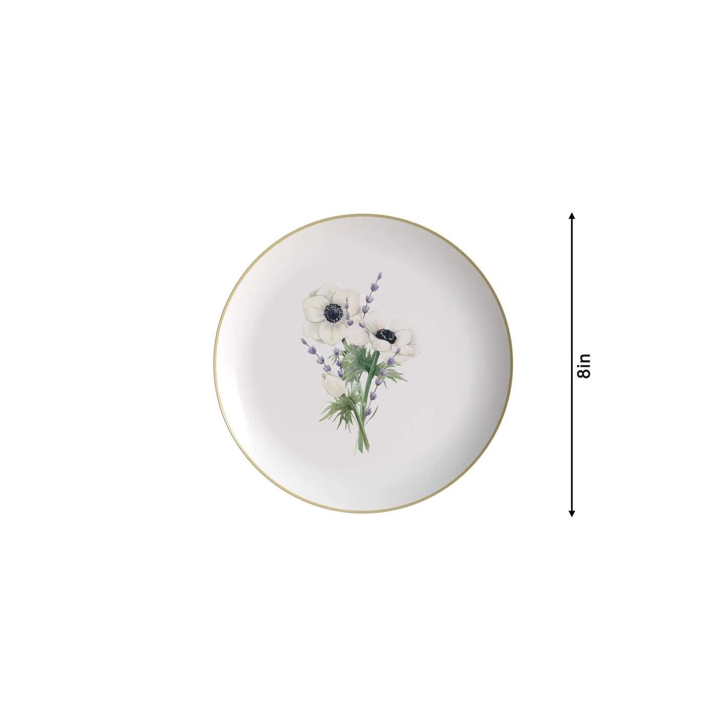 8 In. Earthtrends Anemone Paper Plates Salad/ Dessert Size 20 pk