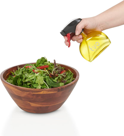 Olive Oil & Vinegar Sprayer Emulsifier Aerosol Free Glass Container 6-Ounces -Black