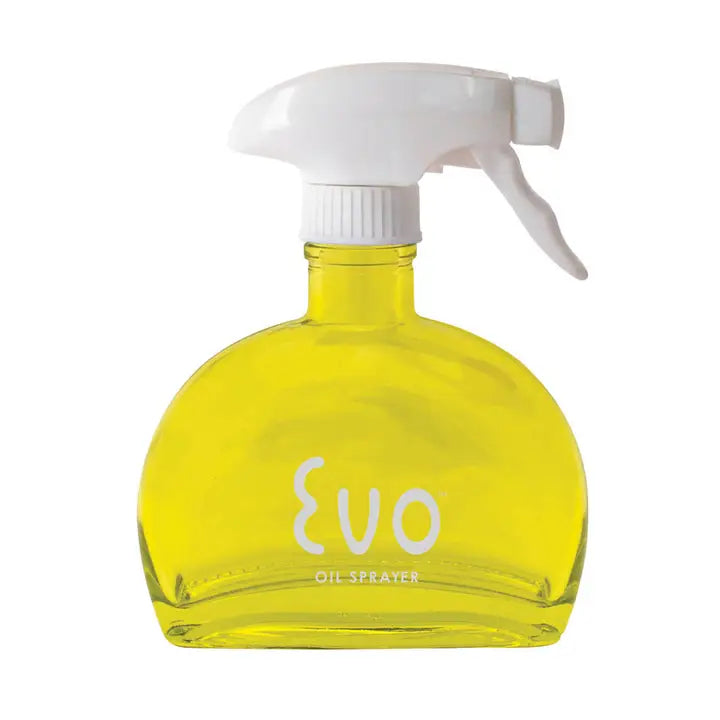 Olive Oil & Vinegar Sprayer Emulsifier Aerosol Free Glass Container 6-Ounces -White