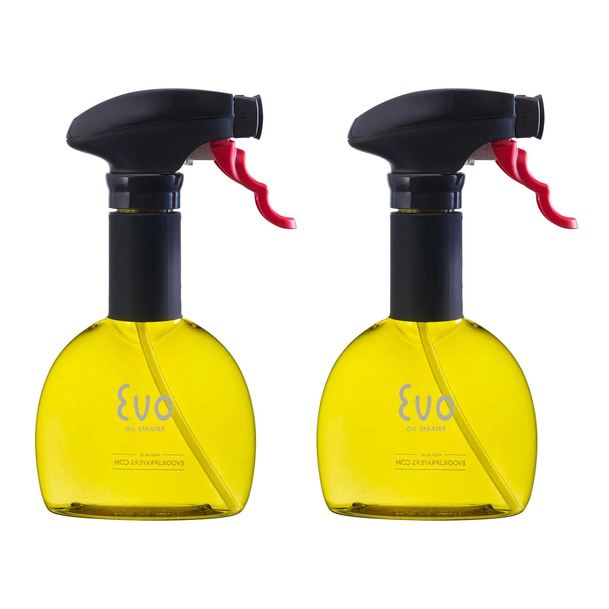 Olive Oil & Vinegar Sprayer Emulsifier Aerosol Free Plastic Container 2-Pack 8 oz Bottles
