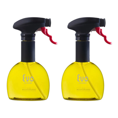 Olive Oil & Vinegar Sprayer Emulsifier Aerosol Free Plastic Container 2-Pack 8 oz Bottles