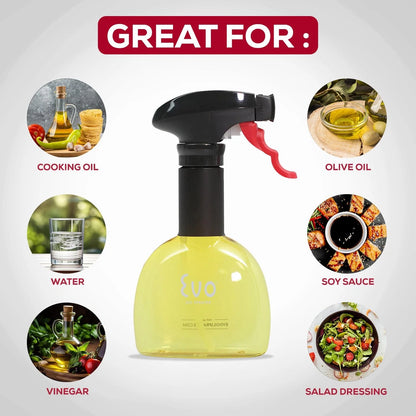 Olive Oil & Vinegar Sprayer Emulsifier Aerosol Free Plastic Container 2-Pack 8 oz Bottles