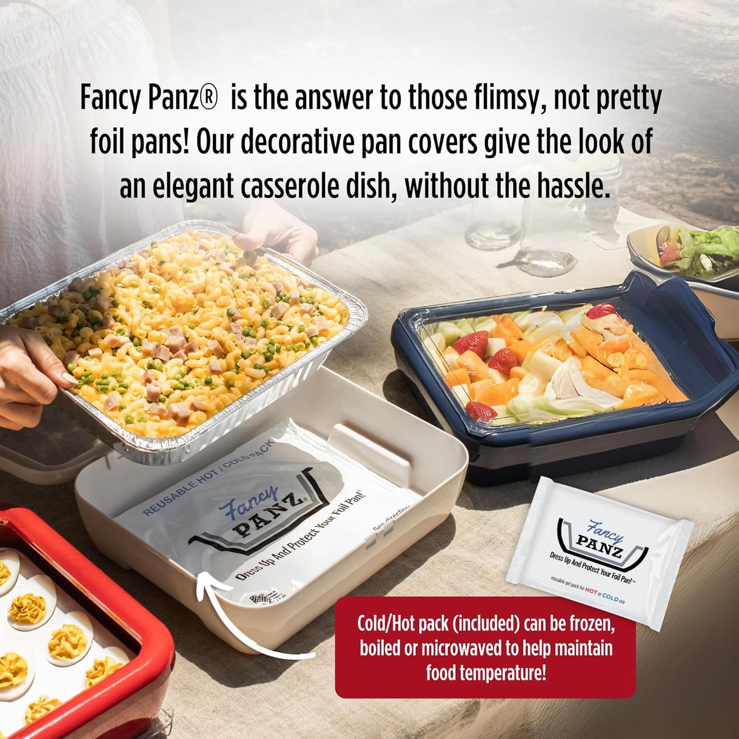 Fancy Panz Aluminum Foil Pan Carrier - Roaster Cover Case for 9x13 Tins