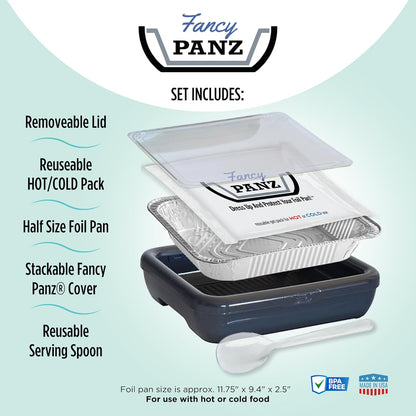 Fancy Panz Aluminum Foil Pan Carrier - Roaster Cover Case for 9x13 Tins