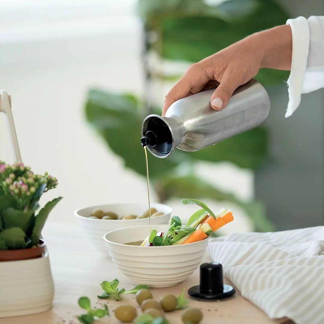 Perfect Dressing Oil/ Vinegar Cruet -Stainless Steel Bottle Pourer 8.5 oz