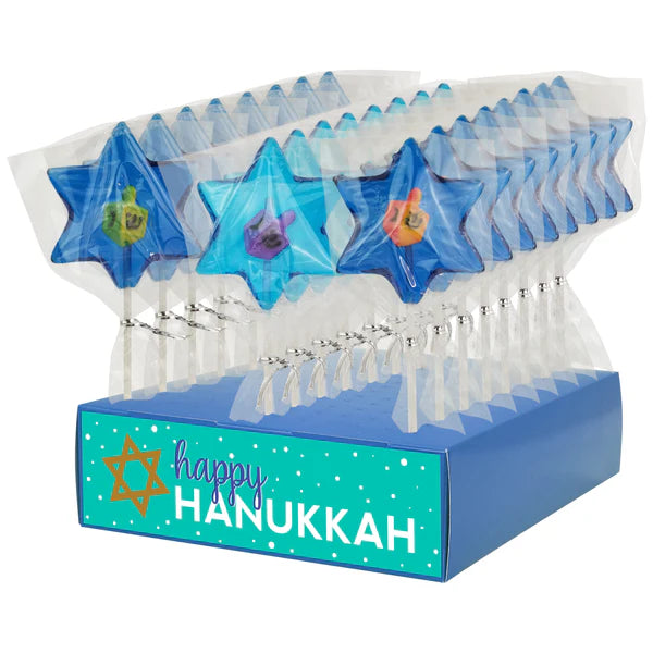 Happy Hanukkah Hard Candy Lollipop OU Certified