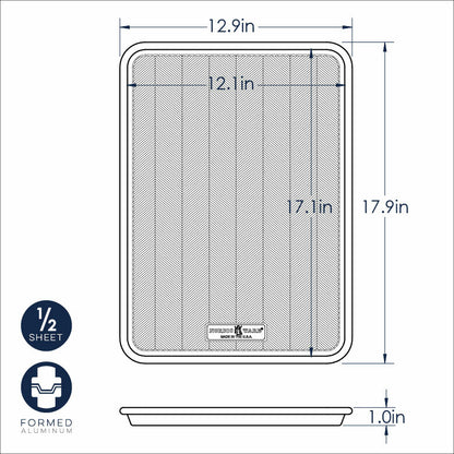 Naturals Prism Textured US Half Sheet Baking Pan 18" x 13"