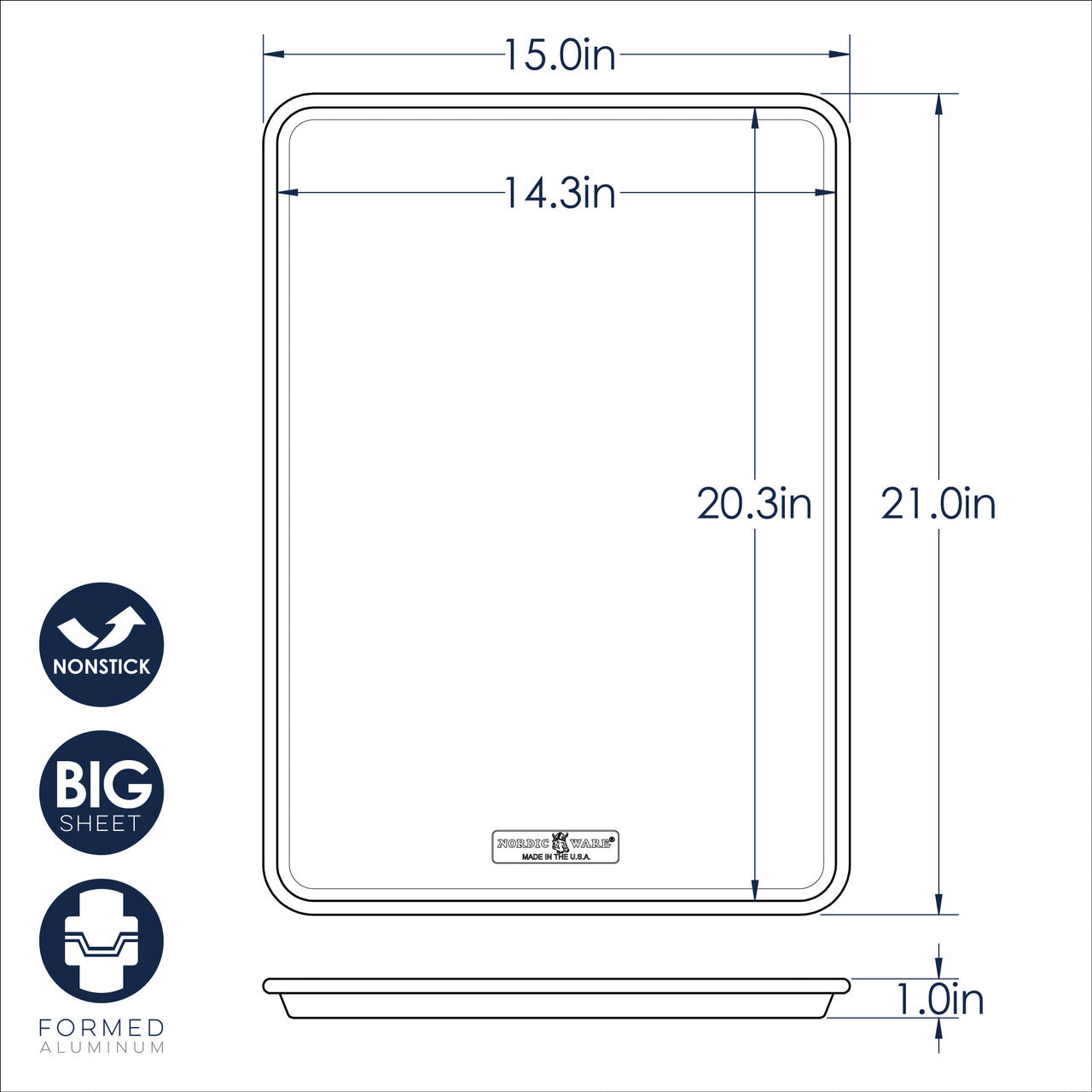 Naturals Nonstick Big Sheet Baking Pan 21" x 15"