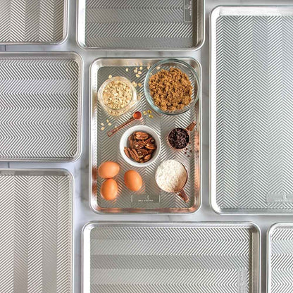 Naturals Prism Textured Aluminum Quarter Sheet Baking Pan 13" x 9.6"