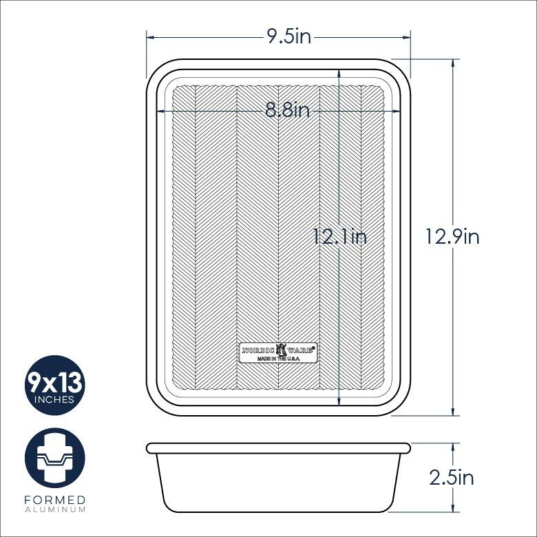 Naturals Prism High Sided Rectangular Cake Baking Pan 13" x 9"