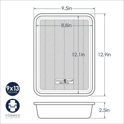 Naturals Prism High Sided Rectangular Cake Baking Pan 13" x 9"