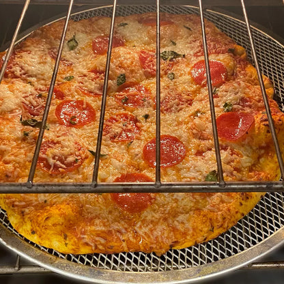 Aluminum 16" Pizza Baking Screen Crisper Crispy Crust - Oven Safe Anodized
