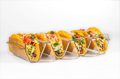 Set of 3 Acrylic Taco Holders or Toppings Trays/ Stands - Prep & Serve Taco Bar