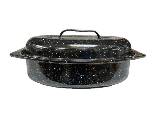 Small 13" inch Enameled Covered Roaster, 7 lb Capacity
