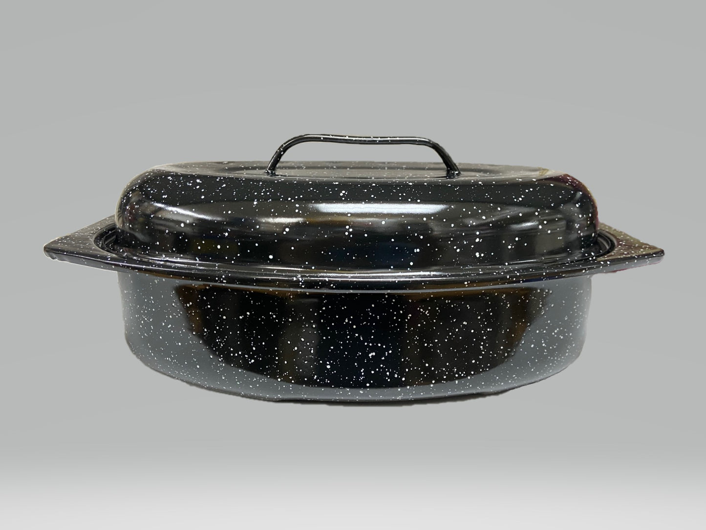 Small 13" inch Enameled Covered Roaster, 7 lb Capacity