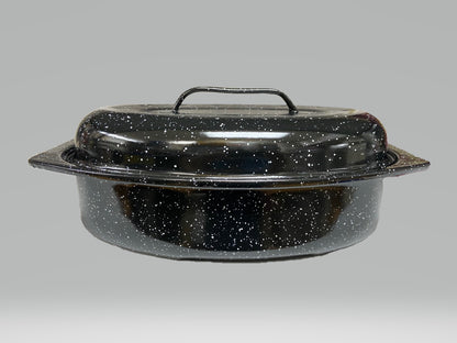 Small 13" inch Enameled Covered Roaster, 7 lb Capacity