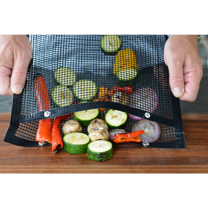 Reusable BBQ Mesh Grilling Bag 12 x 10 - Dishwasher Safe